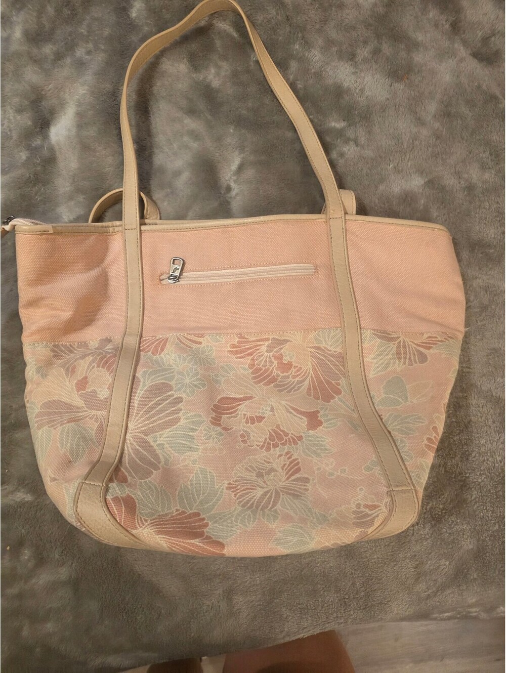 Sakroots Floral Canvas Tote Bag with Zipper Closure